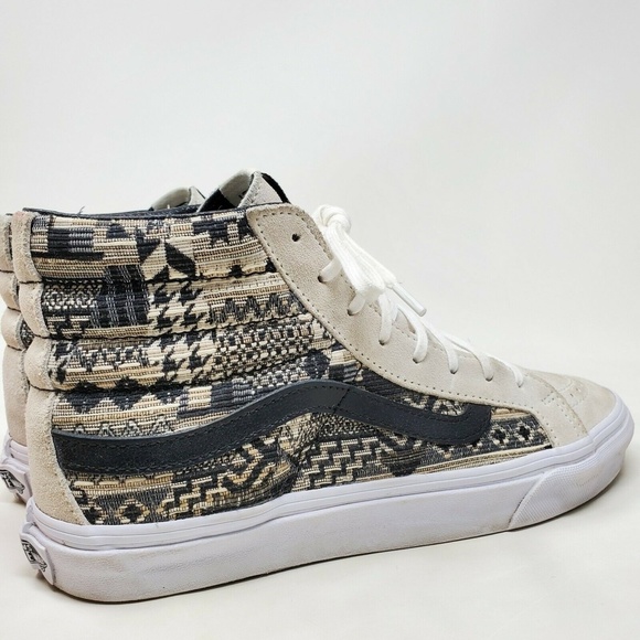 Vans Men's High-Top Sneakers - Black and Cream - Picture 4 of 12